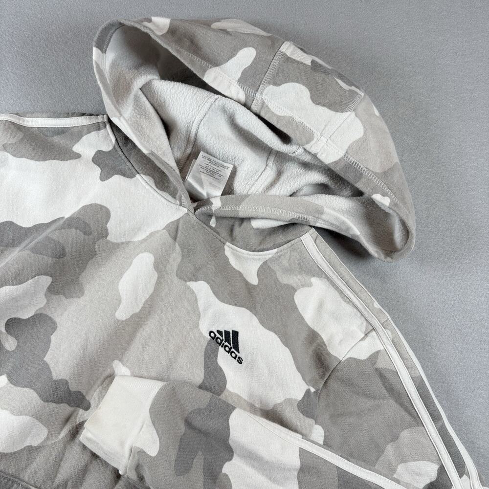 Adidas Originals Youth Large Snow Camo Crewneck Sweatshirt Pocket Back to School